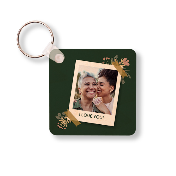 Houten sleutelhanger Vierkant Houten sleutelhanger Vierkant