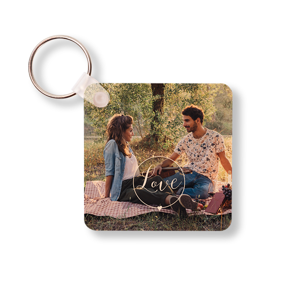 Wooden Key Ring Square Wooden Key Ring Square