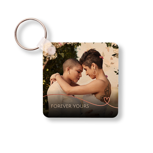 Wooden Key Ring Square Wooden Key Ring Square