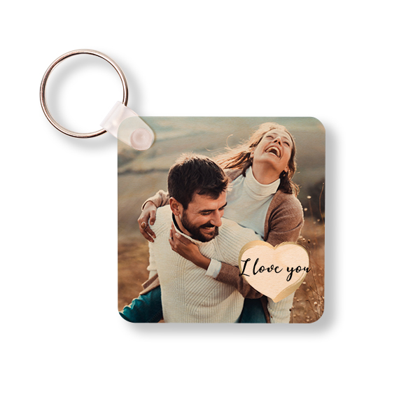 Wooden Key Ring Square Wooden Key Ring Square