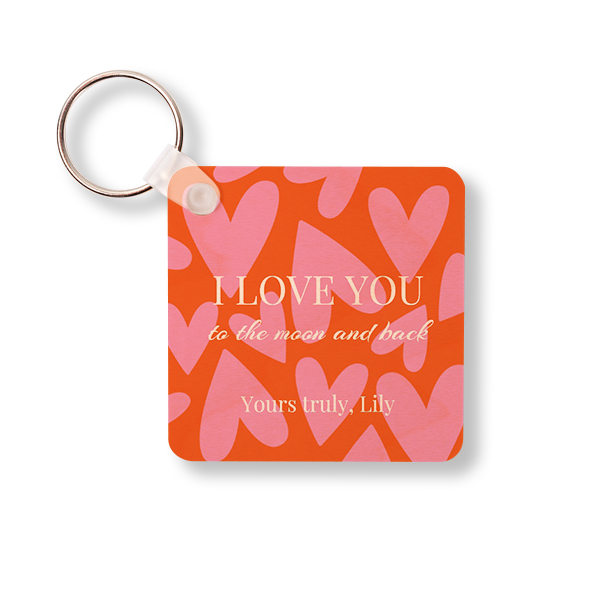 Wooden Key Ring Square Wooden Key Ring Square
