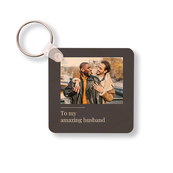 Wooden Key Ring Square Wooden Key Ring Square