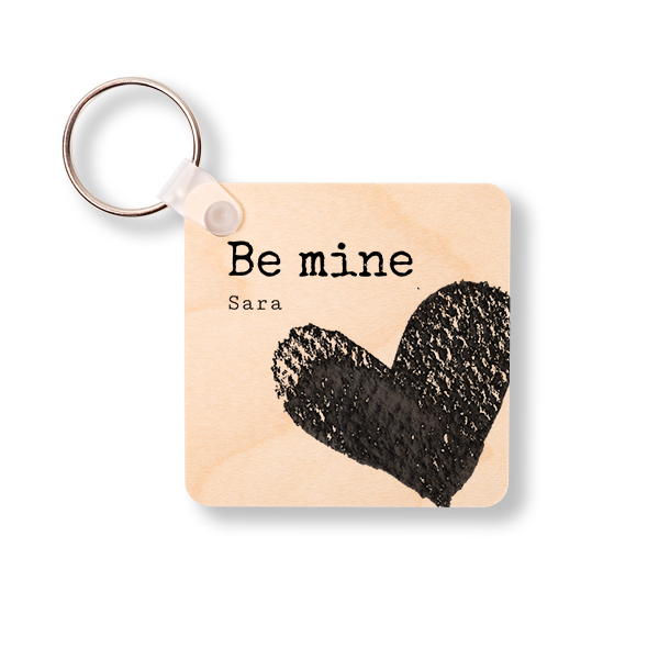Wooden Key Ring Square Wooden Key Ring Square