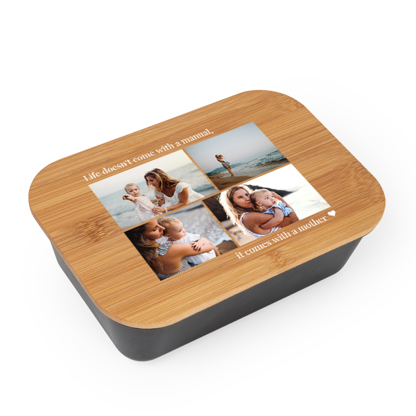Bamboo lunch box black Bamboo lunch box black