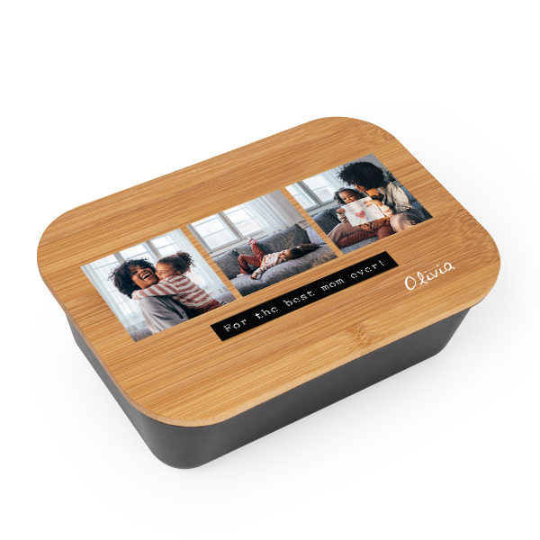 Bamboo lunch box black Bamboo lunch box black