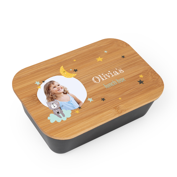 Bamboo lunch box black