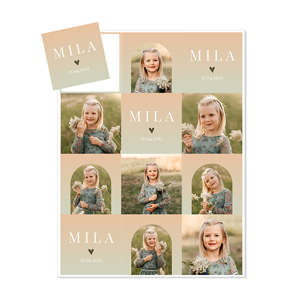 Vel met fotomagneten Vierkant - Set van 12