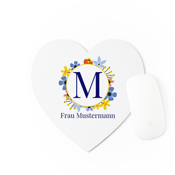 Mousepad in Herzform mit eigenem Foto