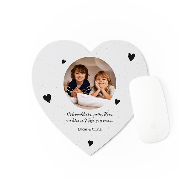 Mousepad in Herzform mit eigenem Foto