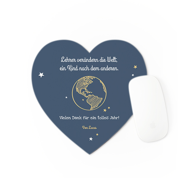 Mousepad in Herzform mit eigenem Foto