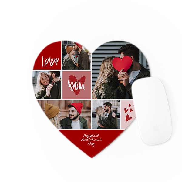 Mousepad in Herzform mit eigenem Foto