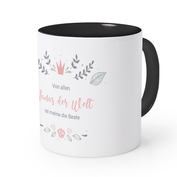 Farbige Tasse Schwarz Farbige Tasse Schwarz