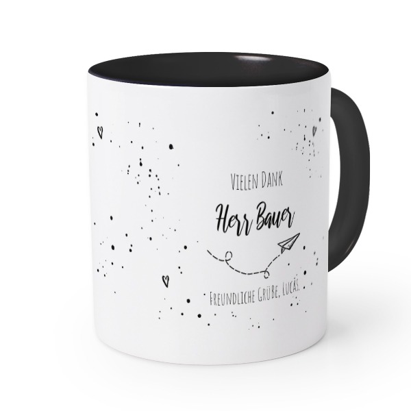 Farbige Tasse Schwarz