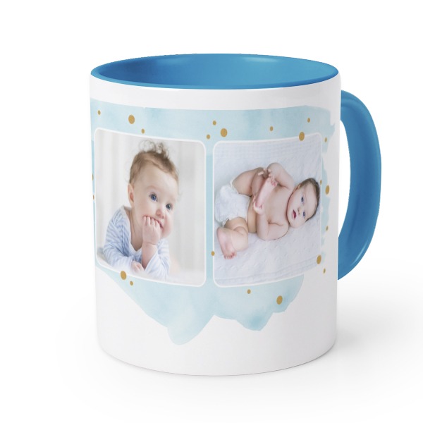 Farbige Tasse blau