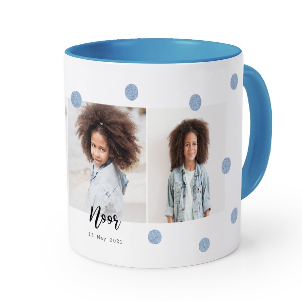 Gekleurde mok blauw