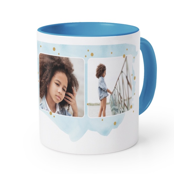 Farbige Tasse blau