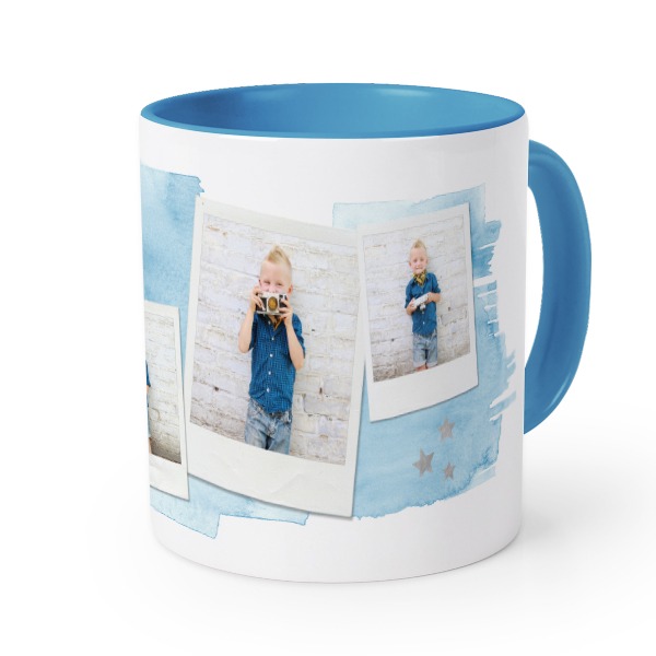 Farbige Tasse blau