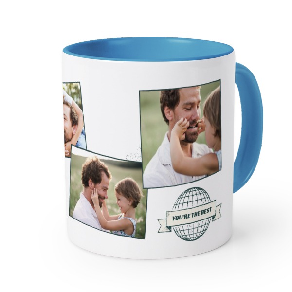 Farbige Tasse blau