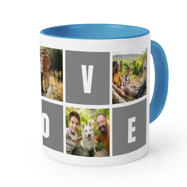 Farbige Tasse blau