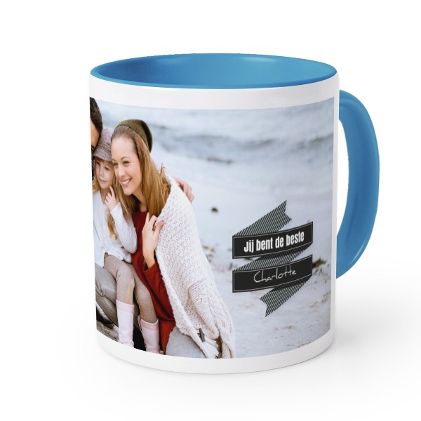 Gekleurde mok blauw