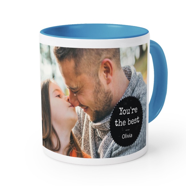 Farbige Tasse blau