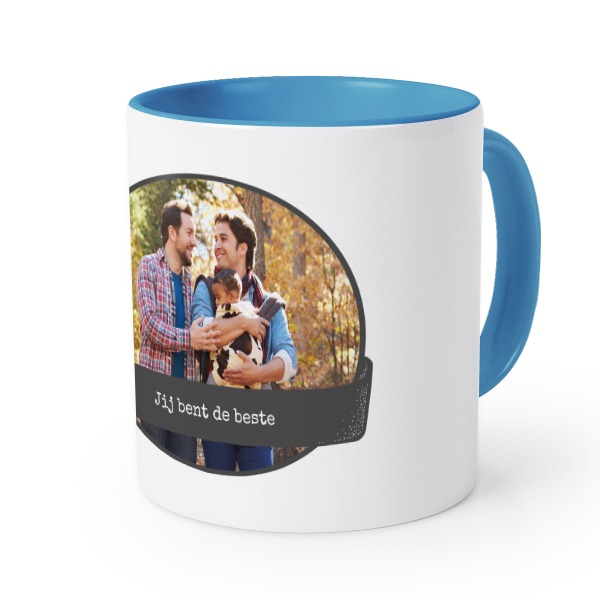 Gekleurde mok blauw