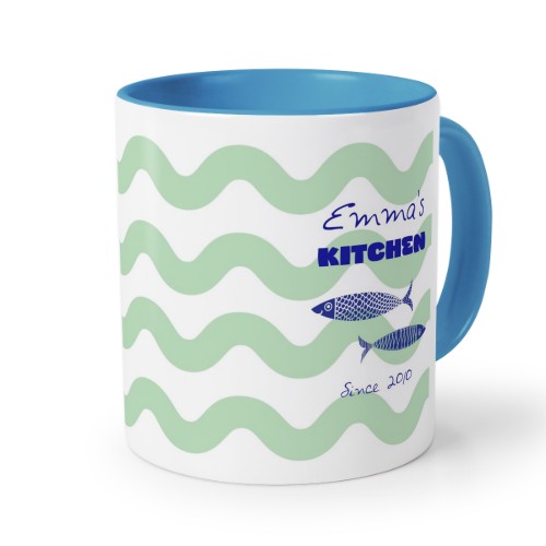 Gekleurde mok blauw Gekleurde mok blauw