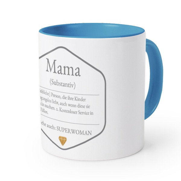 Farbige Tasse blau Farbige Tasse blau