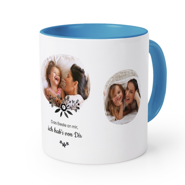 Farbige Tasse blau Farbige Tasse blau