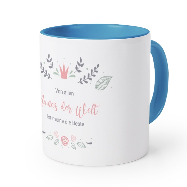 Farbige Tasse blau Farbige Tasse blau