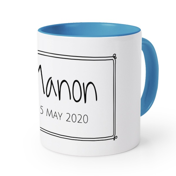Mugg med fÀrg blÄ Mugg med fÀrg blÄ