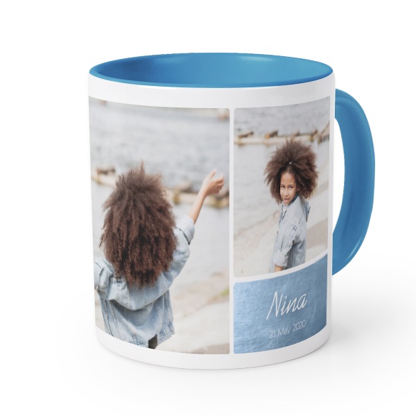 Farbige Tasse blau