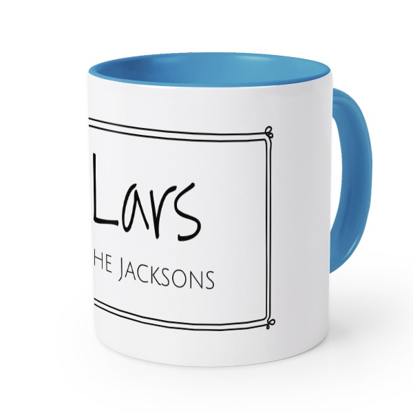 Farbige Tasse blau