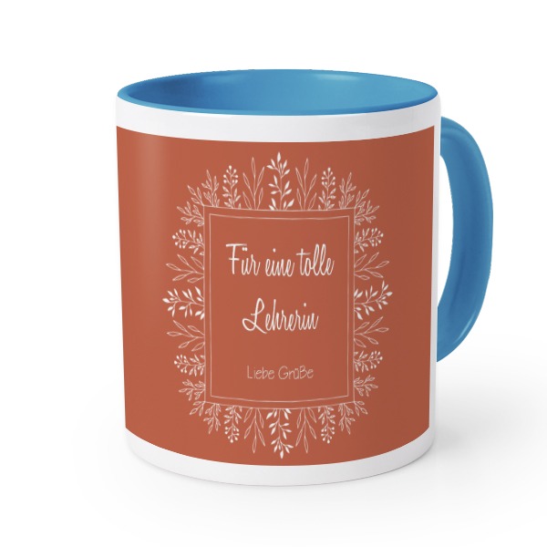 Farbige Tasse blau