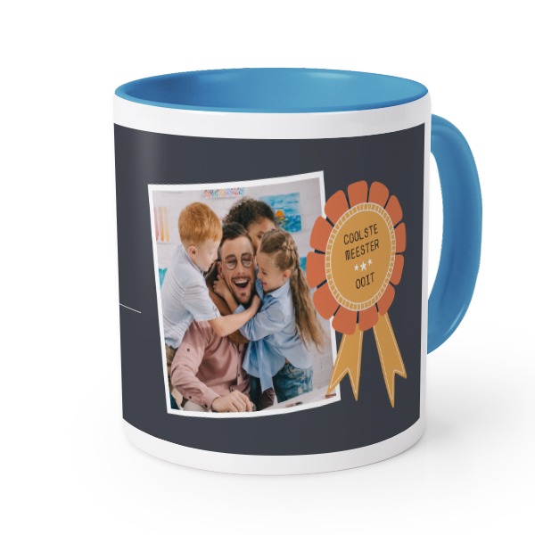 Gekleurde mok blauw
