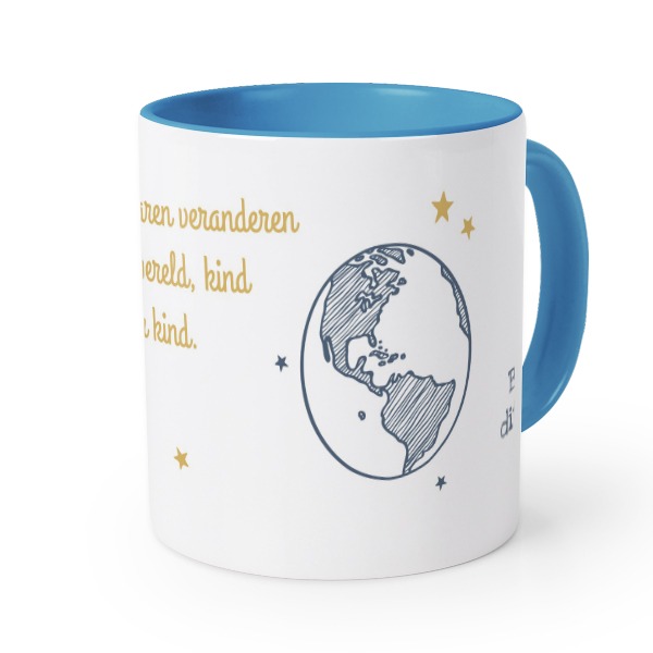 Gekleurde mok blauw