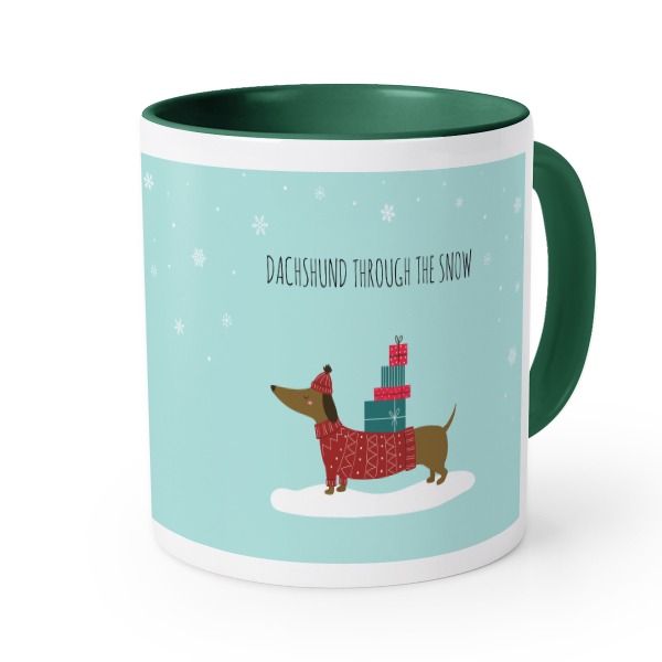 Farbige Tasse dunkelgrün