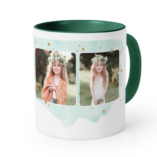 Farbige Tasse dunkelgrün