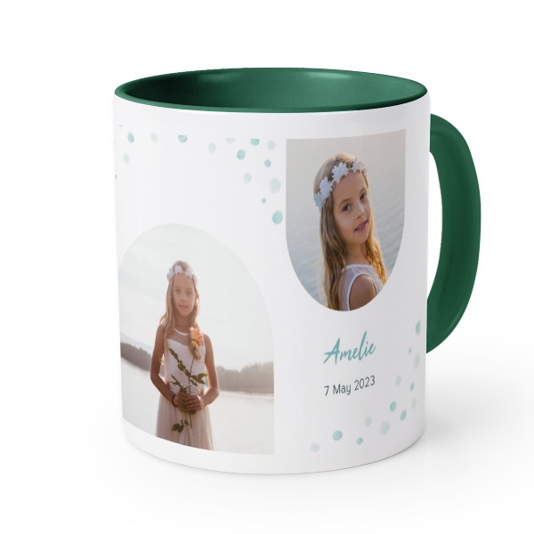 Farbige Tasse dunkelgrün