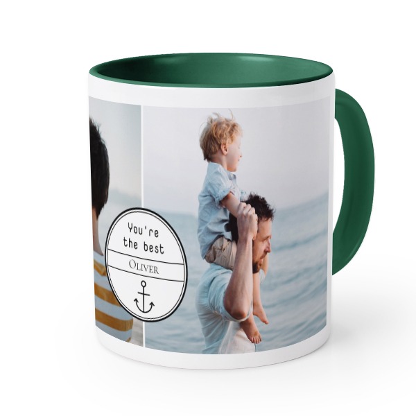 Farbige Tasse dunkelgrün