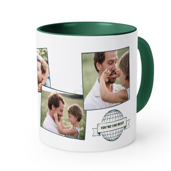 Farbige Tasse dunkelgrün