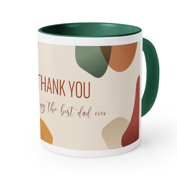 Farbige Tasse dunkelgrün