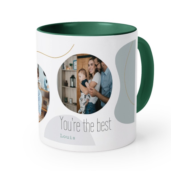 Farbige Tasse dunkelgrün
