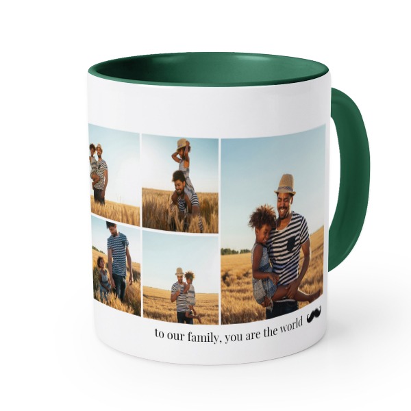 Farbige Tasse dunkelgrün