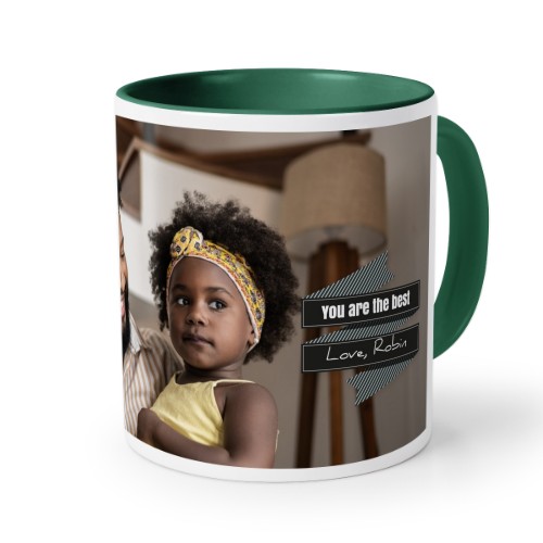 Farbige Tasse dunkelgrün