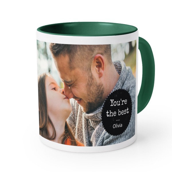 Farbige Tasse dunkelgrün