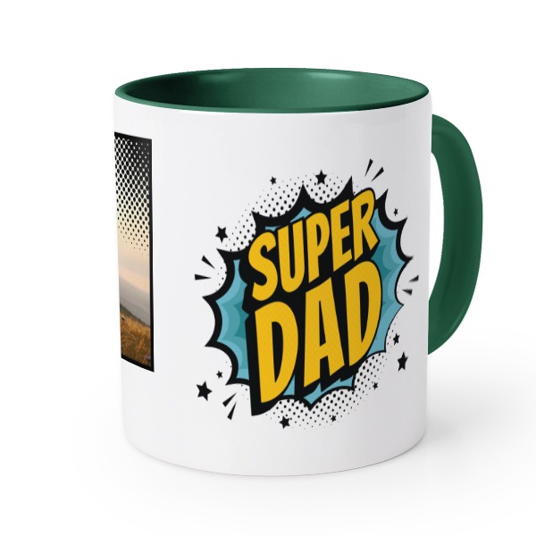 Farbige Tasse dunkelgrün