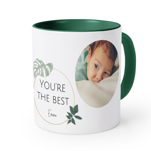 Mugg med fÀrg Mörkgrön Mugg med fÀrg Mörkgrön