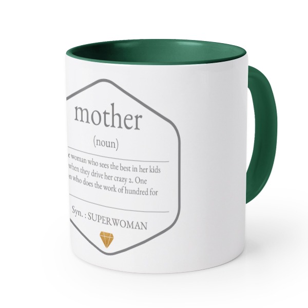 Mugg med fÀrg Mörkgrön Mugg med fÀrg Mörkgrön