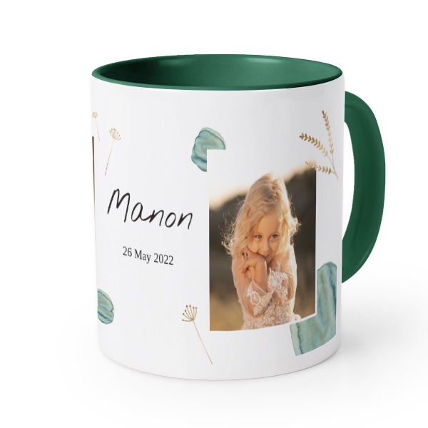 Mugg med fÀrg Mörkgrön Mugg med fÀrg Mörkgrön